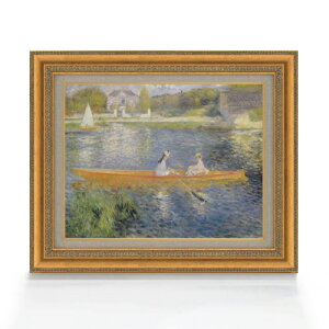 【油絵 直筆仕上げ】ルノワール 小舟 F6 【額入り】 絵画 販売 6号 油彩 風景画 554×463mm 複製画 送料無料 プレゼント ギフト 開店祝い 開業祝い 退職祝い 新築祝い リビング 玄関 モダン アー