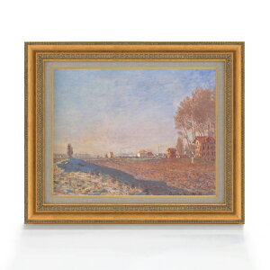 【油絵 直筆仕上げ】クロード・モネ コロンブの平原、雪 F6 【額入り】 絵画 販売 6号 油彩 風景画 558×467mm 複製画 送料無料 プレゼント ギフト 開店祝い 開業祝い 退職祝い 新築祝い リビン