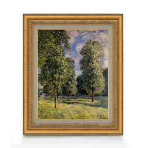 【油絵 直筆仕上げ】シスレー セーヴルの風景 F6 【額入り】 絵画 販売 6号 油彩 風景画 558×467mm 複製画 送料無料 プレゼント ギフト 開店祝い 開業祝い 退職祝い 新築祝い リビング 玄関 モダ