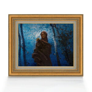 【油絵 直筆仕上げ】ヴァンキエ 月夜 F6 【額入り】 絵画 販売 6号 油彩 抽象画 558×467mm 複製画 送料無料 プレゼント ギフト 開店祝い 開業祝い 退職祝い 新築祝い リビング 玄関 モダン アー