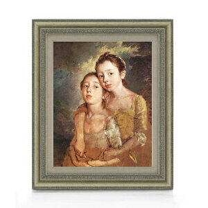【油絵 直筆仕上げ】トマス・ゲインズバラ 画家の娘とネコ F6 【額入り】 絵画 販売 6号 油彩 人物画 558×467mm 複製画 送料無料 プレゼント ギフト 開店祝い 開業祝い 退職祝い 新築祝い リビ