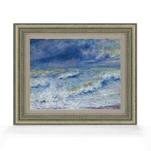 【油絵 直筆仕上げ】ルノワール 波 F6 【額入り】 絵画 販売 6号 油彩 風景画 558×467mm 複製画 送料無料 プレゼント ギフト 開店祝い 開業祝い 退職祝い 新築祝い リビング 玄関 モダン アート