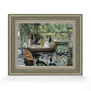 【油絵 直筆仕上げ】ルノワール La Grenouillre F6 【額入り】 絵画 販売 6号 油彩 風景画 558×467mm 複製画 送料無料 プレゼント ギフト 開店祝い 開業祝い 退職祝い 新築祝い リビング 玄関 モダン