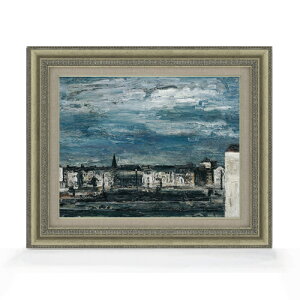 【油絵 直筆仕上げ】テニーグラーツのムルファーの月夜 F6 【額入り】 絵画 販売 6号 油彩 抽象画 558×467mm 複製画 送料無料 プレゼント ギフト 開店祝い 開業祝い 退職祝い 新築祝い リビング