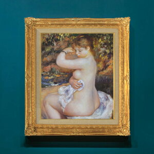 【油絵 直筆仕上げ】ルノワール 浴後 F8 【額入り】 絵画 販売 8号 油彩 風景画 596×522mm 複製画 送料無料 プレゼント ギフト 開店祝い 開業祝い 退職祝い 新築祝い リビング 玄関 モダン アー