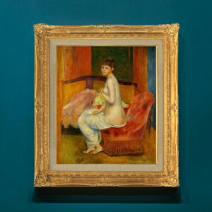【油絵 直筆仕上げ】ルノワール 座る裸婦 F8 【額入り】 絵画 販売 8号 油彩 風景画 596×522mm 複製画 送料無料 プレゼント ギフト 開店祝い 開業祝い 退職祝い 新築祝い リビング 玄関 モダン