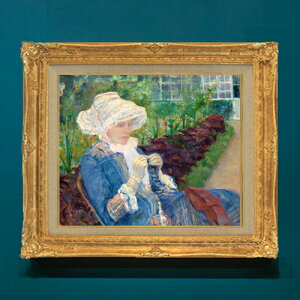 yG MdグzA[EJTbg Lydia Crocheting in the Garden at Marly F8 yzz G ̔ 8  i 596×522mm   v[g Mtg JXj JƏj ސEj Vz