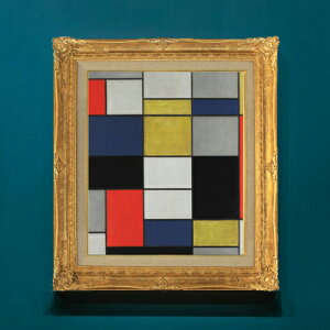 yG Mdグzs[gEhA Grande composizione A con nero, rosso, grigio, giallo e blu F8 G ̔ 8  ۉ 596×522mm  