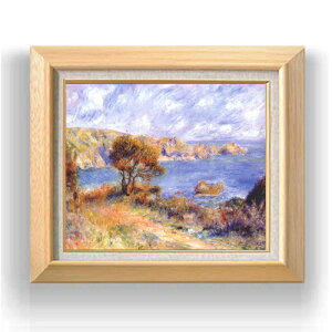 【油絵 直筆仕上げ】ルノワール ガーンジーの風景 F8 【額入り】 絵画 販売 8号 油彩 風景画 600×526mm 複製画 送料無料 プレゼント ギフト 開店祝い 開業祝い 退職祝い 新築祝い リビング 玄関