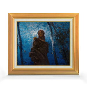 【油絵 直筆仕上げ】ヴァンキエ 月夜 F8 【アップグレード額】 絵画 販売 8号 油彩 抽象画 592×518mm 複製画 送料無料 プレゼント ギフト 開店祝い 開業祝い 退職祝い 新築祝い リビング 玄関 モ