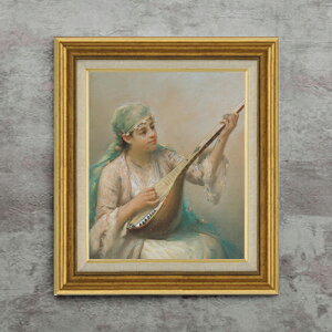 �y���G ���M�d�グ�z�t�@�E�X�g�]�i�� Woman Playing a String Instrument F8 �y�A�b�v�O���[�h�z�z �G�� �̔� 8�� ���� �l���� 596×522mm ������ �������� �v���[���g �M�t�g �J�X�j�� �J�Əj�� �ސE�j�� 