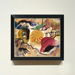 【油絵 直筆仕上げ】ワシリー・カンディンスキー Improvisation 27 (Garden of Love 2) F8 【シンプルフレーム】 絵画 販売 8号 油彩 抽象画 485×410mm 複製画 送料無料 プレゼント ギフト 開店祝い 開業祝