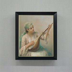 �y���G ���M�d�グ�z�t�@�E�X�g�]�i�� Woman Playing a String Instrument F8 �y�V���v���t���[���z �G�� �̔� 8�� ���� �l���� 485×410mm ������ �������� �v���[���g �M�t�g �J�X�j�� �J�Əj�� �ސE�j�� 