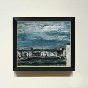 【油絵 直筆仕上げ】テニーグラーツのムルファーの月夜 F8 【シンプルフレーム】 絵画 販売 8号 油彩 抽象画 485×410mm 複製画 送料無料 プレゼント ギフト 開店祝い 開業祝い 退職祝い 新築祝