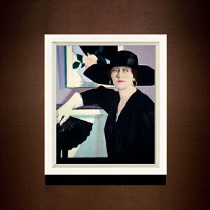�y���G ���M�d�グ�z�t�����V�X�E�J�f�� Portrait of a Lady in Black F8 �y�V���v���t���[���z �G�� �̔� 8�� ���� �l���� 485×410mm ������ �������� �v���[���g �M�t�g �J�X�j�� �J�Əj�� �ސE�j�� �V