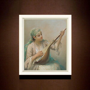 �y���G ���M�d�グ�z�t�@�E�X�g�]�i�� Woman Playing a String Instrument F8 �y�V���v���t���[���z �G�� �̔� 8�� ���� �l���� 485×410mm ������ �������� �v���[���g �M�t�g �J�X�j�� �J�Əj�� �ސE�j�� 