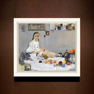 �y���G ���M�d�グ�z�t�F�[�V�� Portrait of Varya Adoratskaya F8 �y�V���v���t���[���z �G�� �̔� 8�� ���� �l���� 485×410mm ������ �������� �v���[���g �M�t�g �J�X�j�� �J�Əj�� �ސE�j�� �V�z�j�� 