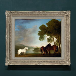 �y���G ���M�d�グ�z�X�^�b�v�X Two Bay Mares And A Grey Pony F8 �y�A�b�v�O���[�h�z�z �G�� �̔� 8�� ���� ���i�� 593×518mm ������ �������� �v���[���g �M�t�g �J�X�j�� �J�Əj�� �ސE�j�� �V�z�j�� 