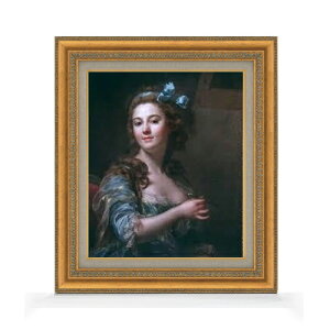 【油絵 直筆仕上げ】マリー=ガブリエル・カペ 自画像 F8 【額入り】 絵画 販売 8号 油彩 風景画 602×528mm 複製画 送料無料 プレゼント ギフト 開店祝い 開業祝い 退職祝い 新築祝い リビング 玄