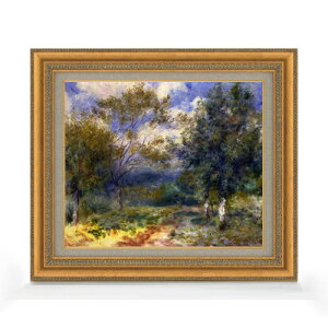 【油絵 直筆仕上げ】ルノワール 陽だまりの風景 F8 【額入り】 絵画 販売 8号 油彩 風景画 602×528mm 複製画 送料無料 プレゼント ギフト 開店祝い 開業祝い 退職祝い 新築祝い リビング 玄関 モ