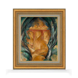 【油絵 直筆仕上げ】ジョルジュ・ブラック The Viaduct at L'Estaque F8 【額入り】 絵画 販売 8号 油彩 抽象画 602×528mm 複製画 送料無料 プレゼント ギフト 開店祝い 開業祝い 退職祝い 新築祝い リ