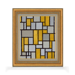 yG Mdグzs[gEhA Composition with Grid #1 F8 yzz G ̔ 8  ۉ 602×528mm   v[g Mtg JXj JƏj ސEj Vzj 