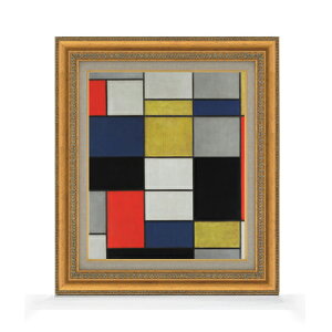 yG Mdグzs[gEhA Grande composizione A con nero, rosso, grigio, giallo e blu F8 G ̔ 8  ۉ 602×528mm  