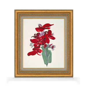 【油絵 直筆仕上げ】オキーフ レッドカンナ F8 【額入り】 絵画 販売 8号 油彩 抽象画 602×528mm 複製画 送料無料 プレゼント ギフト 開店祝い 開業祝い 退職祝い 新築祝い リビング 玄関 モダン