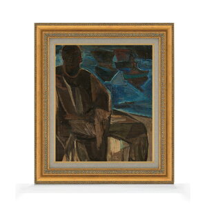 【油絵 直筆仕上げ】ペルメケ オーステンデのフィッサー F8 【額入り】 絵画 販売 8号 油彩 抽象画 602×528mm 複製画 送料無料 プレゼント ギフト 開店祝い 開業祝い 退職祝い 新築祝い リビン