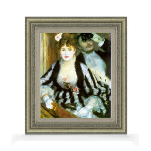 【油絵 直筆仕上げ】ルノワール 桟敷 F8 【額入り】 絵画 販売 8号 油彩 風景画 602×528mm 複製画 送料無料 プレゼント ギフト 開店祝い 開業祝い 退職祝い 新築祝い リビング 玄関 モダン アー
