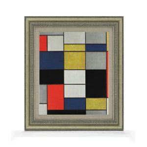 yG Mdグzs[gEhA Grande composizione A con nero, rosso, grigio, giallo e blu F8 G ̔ 8  ۉ 602×528mm  