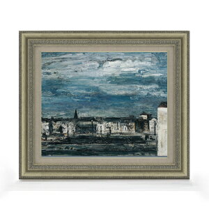 【油絵 直筆仕上げ】テニーグラーツのムルファーの月夜 F8 【額入り】 絵画 販売 8号 油彩 抽象画 602×528mm 複製画 送料無料 プレゼント ギフト 開店祝い 開業祝い 退職祝い 新築祝い リビング