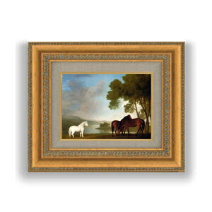 �y���G ���M�d�グ�z�X�^�b�v�X Two Bay Mares And A Grey Pony SM�T�C�Y �z���� ���G���M�d�l�� 372×303mm �z���K���X�� �b �G�� �A�[�g �C���e���A �Ǌ|��������