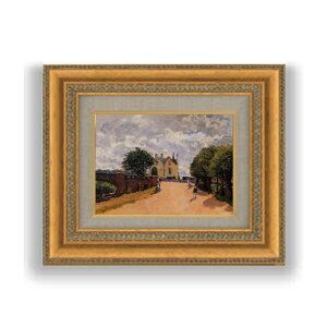 【油絵 直筆仕上げ】シスレー Inn at East Molesey SMサイズ 額入り 油絵直筆仕様げ 372×303mm 額縁ガラス板 | 絵画 アート インテリア 壁掛け複製画