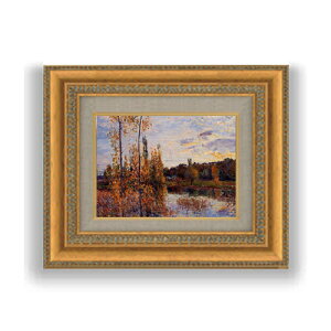 【油絵 直筆仕上げ】シスレー ロノジカ近郊 SMサイズ 額入り 油絵直筆仕様げ 372×303mm 額縁ガラス板 | 絵画 アート インテリア 壁掛け複製画