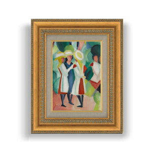 yG MdグzAEOXgE}bP Three girls in yellow straw hats I SMTCY z GMdl 372×303mm zKX b G A[g CeA Ǌ|