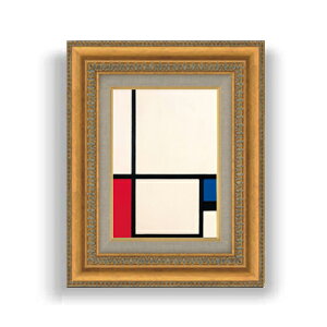 yG Mdグzs[gEhA Composition in Colours Composition No.1 with Red and Blue SMTCY z GMdl 372×303mm zKX b G A[g CeA Ǌ|