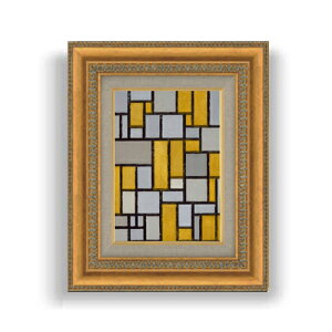 yG Mdグzs[gEhA Composition with Grid #1 SMTCY z GMdl 372×303mm zKX b G A[g CeA Ǌ|