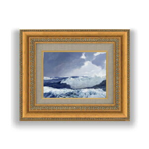 【油絵 直筆仕上げ】フレデリック・ジャッド・ウォー Mid Ocean SMサイズ 額入り 油絵直筆仕様げ 372×303mm 額縁ガラス板 | 絵画 アート インテリア 壁掛け複製画