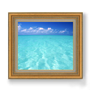 【油絵 直筆仕上げ】blue on blue F10サイズ 額入り 【額入り】 油彩 風景画 オリジナルインテリア絵画 風水画 673×599mm 複製画 送料無料 プレゼント ギフト 開店祝い 開業祝い 退職祝い 新築祝い