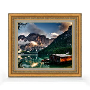 �y���G ���M�d�グ�zPragser Wildsee -�C�^���A�̕��i- F8�T�C�Y �z���� �y�L�����o�X�E�A�N����/�z����z ���� ���i�� �I���W�i���C���e���A�G�� ������ 602×528mm ������ ��������