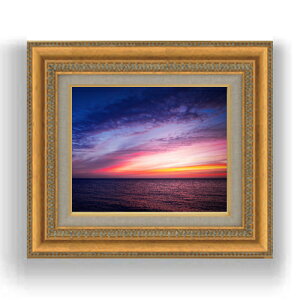 【油絵 直筆仕上げ】リシベーションの海  F3サイズ 額入り 【キャンバス・額縁】 油彩 風景画 オリジナルインテリア絵画 風水画 422×370mm 複製画 送料無料 プレゼント ギフト 開店