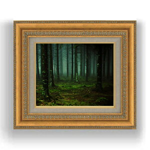 【油絵 直筆仕上げ】追憶-フォレスト、木の幹  F3サイズ 額入り 【キャンバス・額縁】 油彩 風景画 オリジナルインテリア絵画 風水画 422×370mm 複製画 送料無料