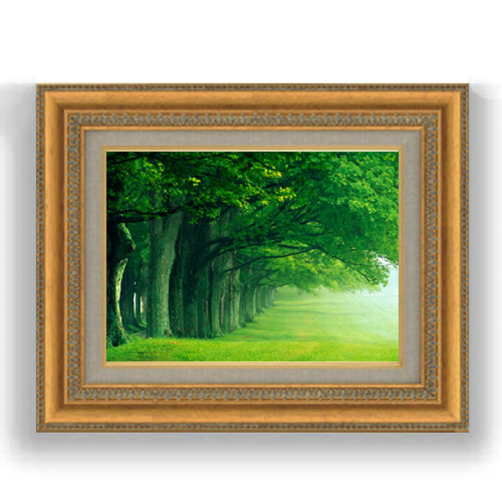 楽天市場】【油絵 直筆仕上げ】the green woods F4サイズ 額入り 