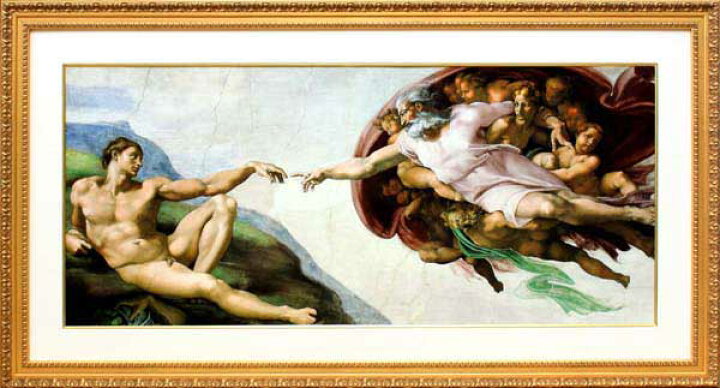 楽天市場 ミケランジェロ アダムの創造 プレゼント ギフト 各種お祝い 誕生日 インテリア 絵画インテリア アートショップ フォームス