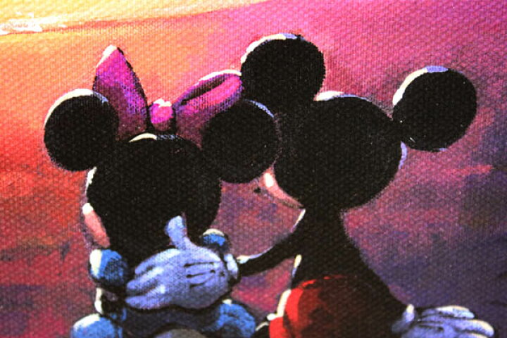 楽天市場 ディズニー ミッキー ミニー マジェスティック アイランド 作品証明書 展示用フック付 限定1500部キャンバスジークレ インテリア アート 絵画インテリア 輸入品 アートショップ フォームス