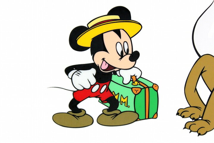 楽天市場】ディズニー セル画「旅のミッキー&プルート」額縁2種選択可 