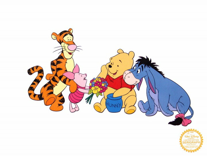 楽天市場】ディズニー セル画「クマのプーさん」額縁2種選択可 展示用 