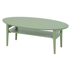 【レビュー特典付き】完成品 楕円形折れ脚テーブル 収納付き ソファテーブル ワンルーム 作業台 コンパクト スリム 4色展開 幅90cm