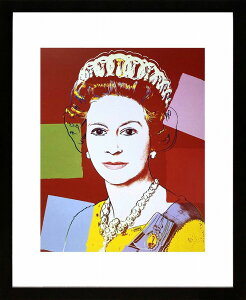 【レビュー特典付き】アンディ ウォーホル「英国女王エリザベス2世(ダーク アウトライン) ,1985」展示用フック付ポスター ポップアート インテリア アート 絵画インテリア 模様替え 飾る ア